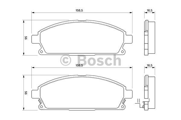 Bosch Brake pad set – price 153 PLN