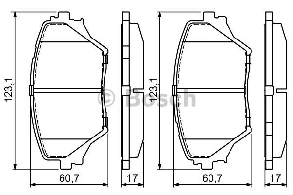 Bosch Brake pad set – price 157 PLN