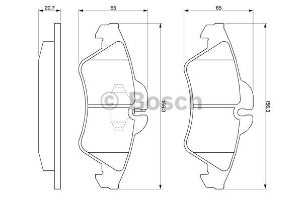 Bosch Brake pad set – price 147 PLN