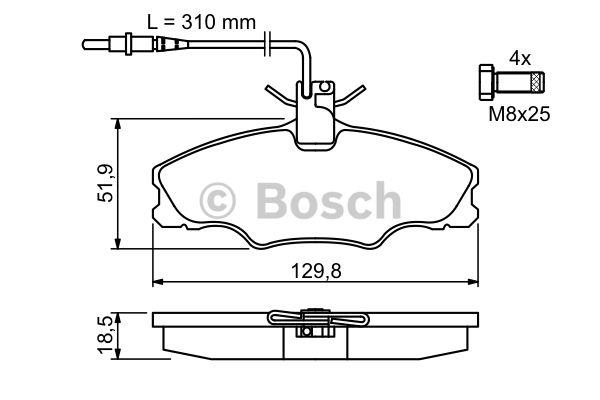 Bosch Brake pad set – price 144 PLN