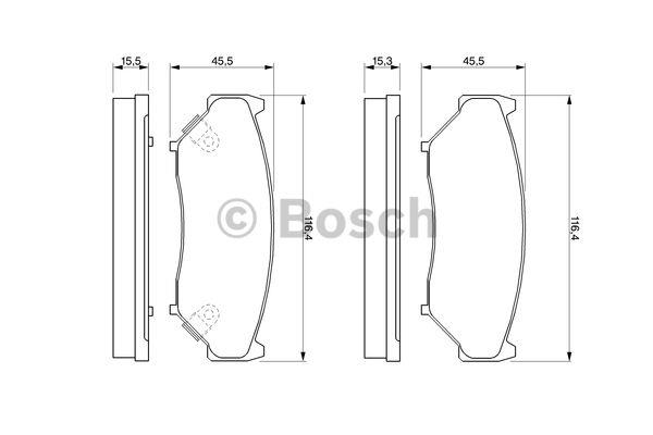 Bosch Brake pad set – price [object Object] PLN