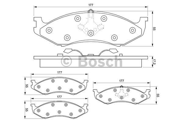 Bosch Brake pad set – price 153 PLN