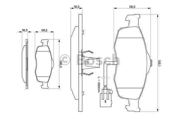 Bosch Brake pad set – price 130 PLN