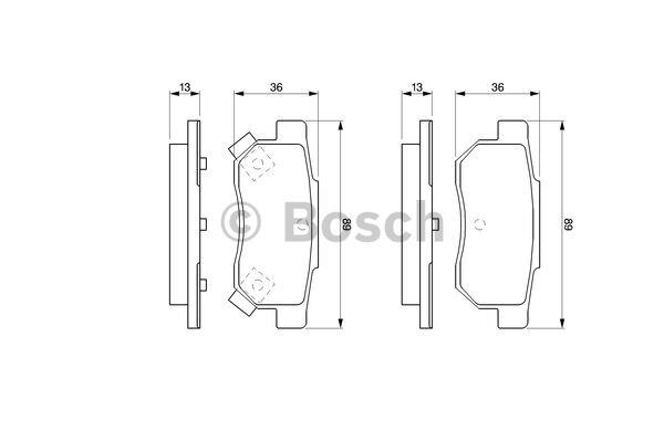 Brake Pad Set, disc brake Bosch 0 986 461 131