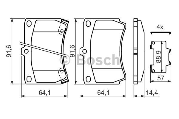 Bosch Brake Pad Set, disc brake – price 91 PLN