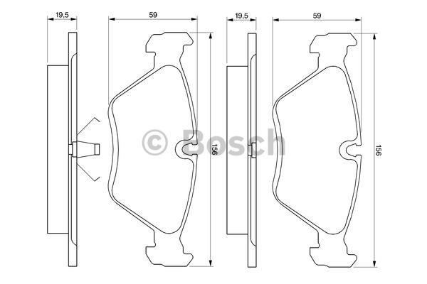Bosch Brake pad set – price 157 PLN