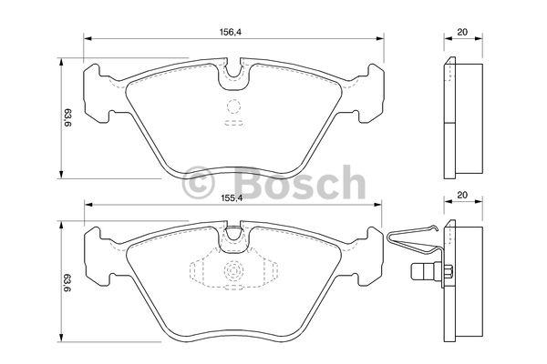 Bosch Brake Pad Set, disc brake – price 164 PLN