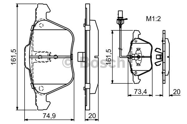 Bosch Brake pad set – price 229 PLN