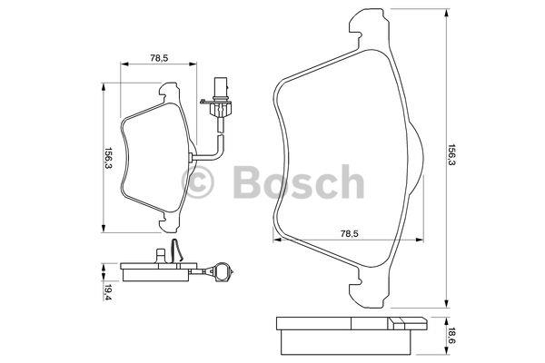 Bosch Brake pad set – price 201 PLN