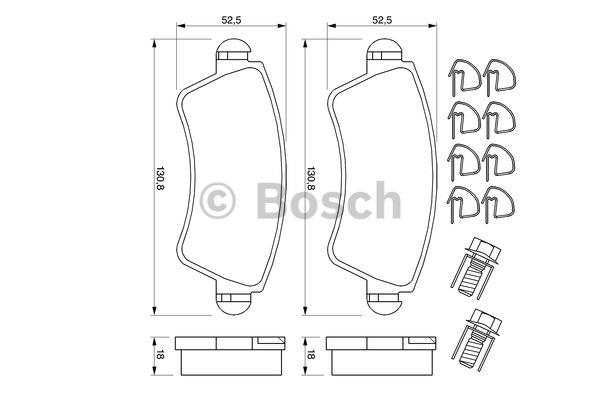 Bosch Brake pad set – price 126 PLN