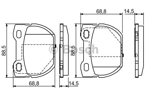 Bosch Brake pad set – price 147 PLN