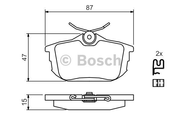 Bosch Brake pad set – price 113 PLN