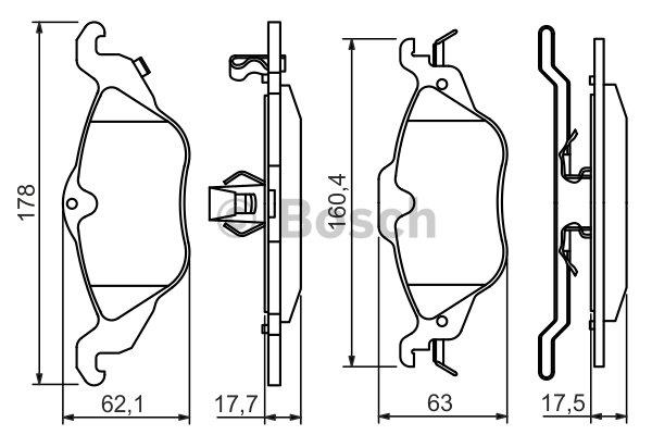 Bosch Brake pad set – price 108 PLN