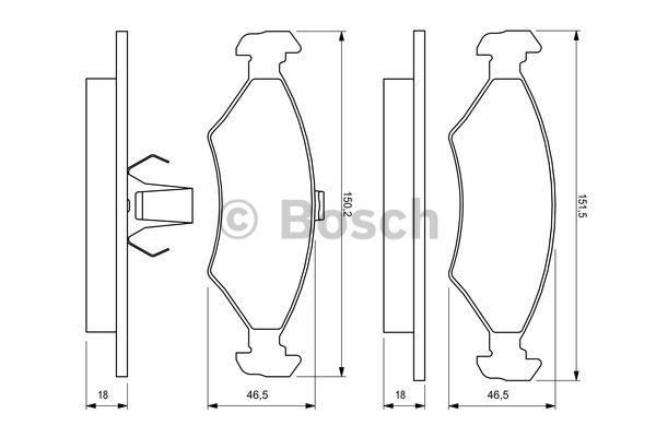 Bosch Brake pad set – price 82 PLN