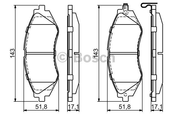 Bosch Brake pad set – price 105 PLN