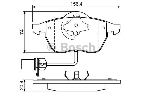 Bosch Brake pad set – price 165 PLN