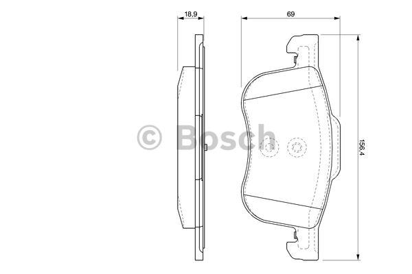 Bosch Brake pad set – price 152 PLN