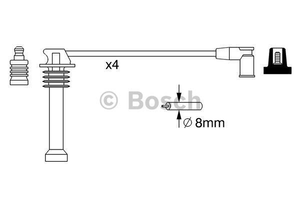 Ignition lead set Bosch 0 986 357 271