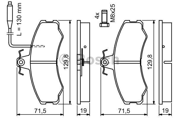 Bosch Brake pad set – price 142 PLN