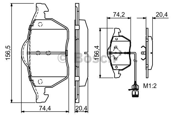Bosch Brake pad set – price 149 PLN