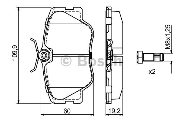 Bosch Brake pad set – price 102 PLN