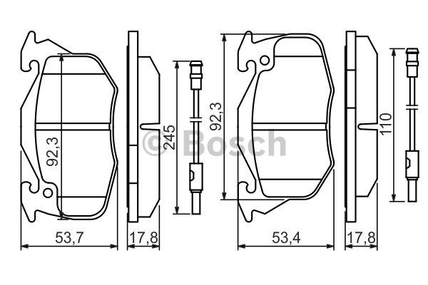 Bosch Brake pad set – price 78 PLN