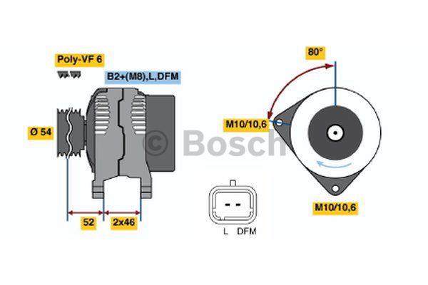 Alternator Bosch 0 124 525 035
