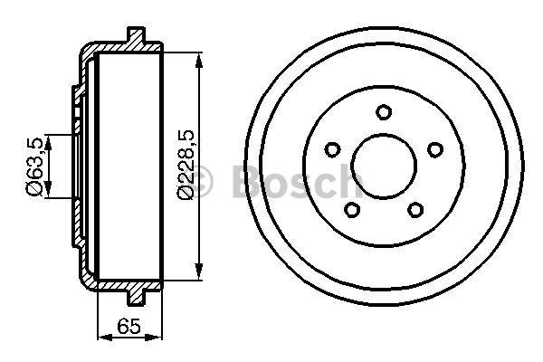 Bosch Rear brake drum – price [object Object] PLN