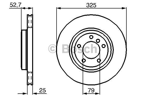 Front vented brake disc Bosch 0 986 478 012
