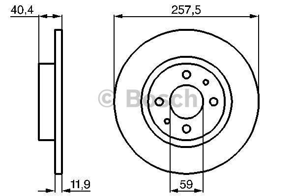 Brake disc Bosch 0 986 478 343
