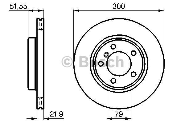 Bosch Front vented brake disc – price 180 PLN