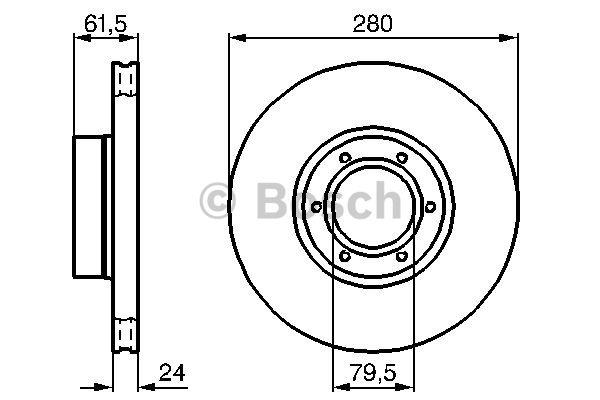 Bosch Front vented brake disc – price [object Object] PLN