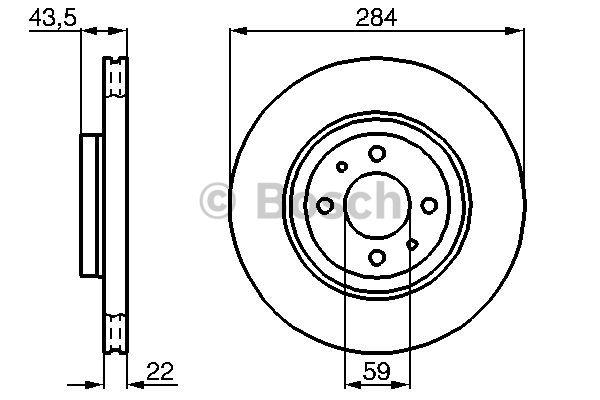 Bosch Front brake disc ventilated – price