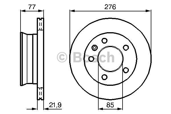 Bosch Front vented brake disc – price 225 PLN