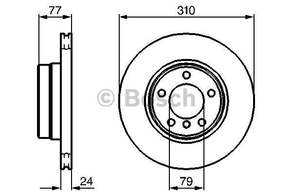 Bosch Front vented brake disc – price 285 PLN