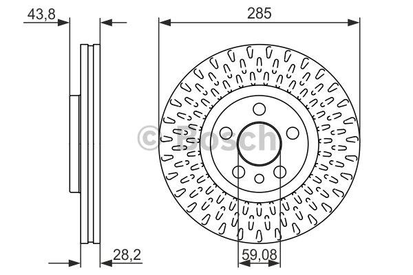 Bosch Front vented brake disc – price 216 PLN