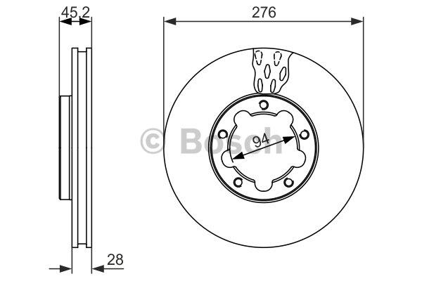Bosch Brake disc – price 321 PLN