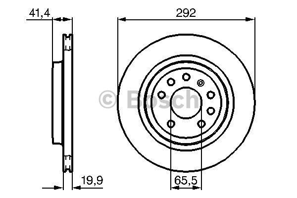 Bosch Rear vented brake disc – price [object Object] PLN