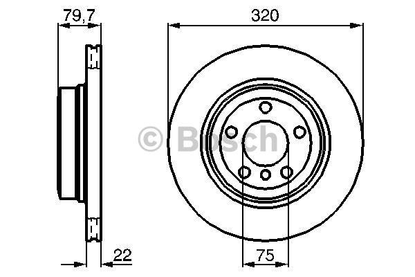 Bosch Rear vented brake disc – price 248 PLN