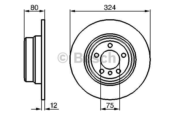 Rear solid brake disc Bosch 0 986 479 167