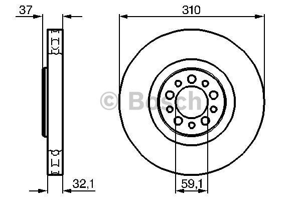 Bosch Front vented brake disc – price [object Object] PLN