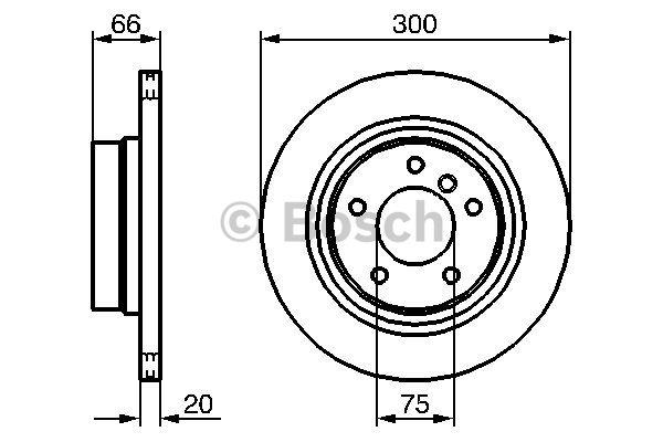 Rear vented brake disc Bosch 0 986 479 218