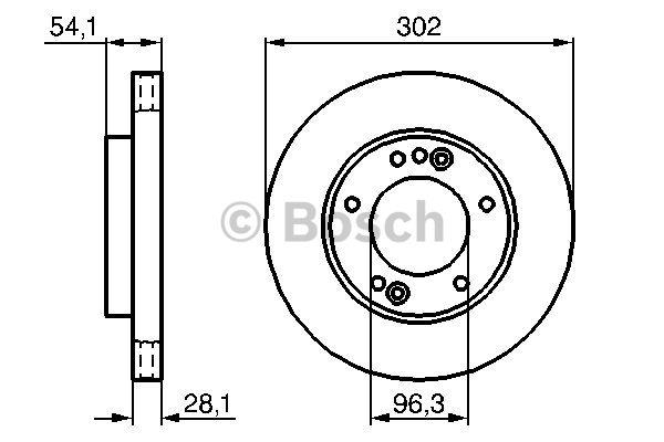 Front vented brake disc Bosch 0 986 479 230