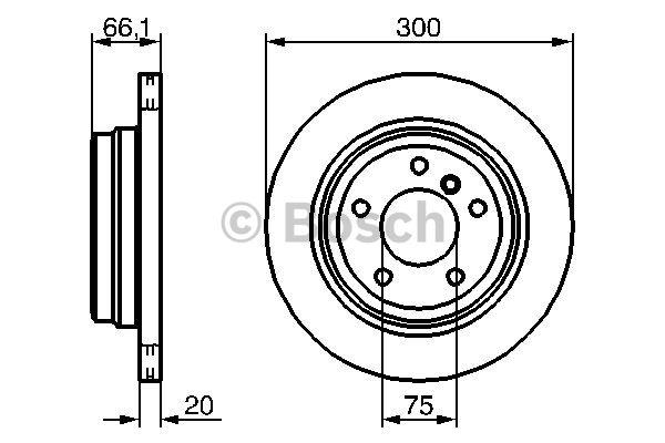 Bosch Rear vented brake disc – price 178 PLN