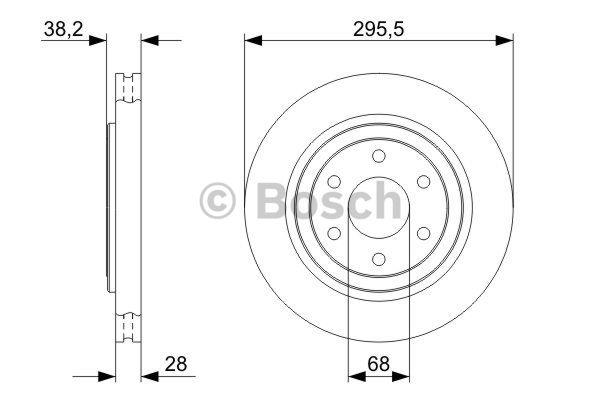 Front vented brake disc Bosch 0 986 479 356