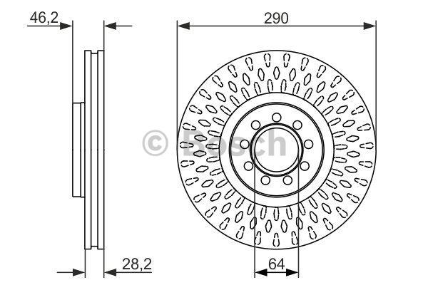 Front brake disc ventilated Bosch 0 986 479 718