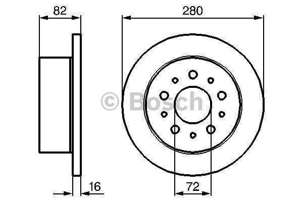 Bosch Rear solid brake disc – price 229 PLN