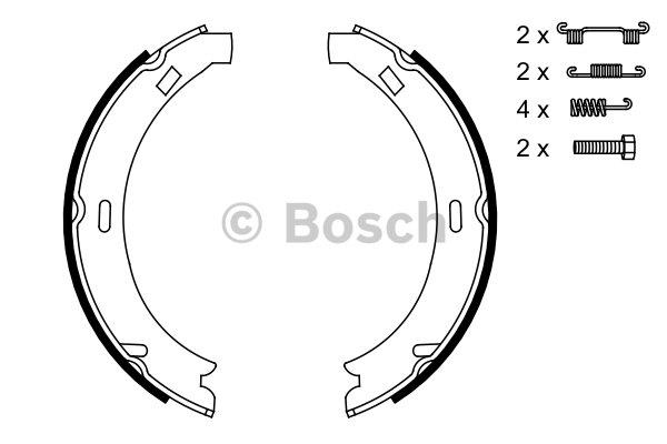 Bosch Parking brake shoes – price 105 PLN
