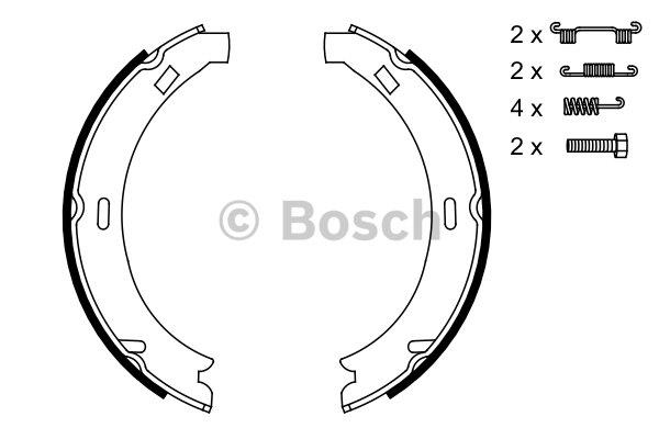 Bosch Handbrake shoes – price 107 PLN