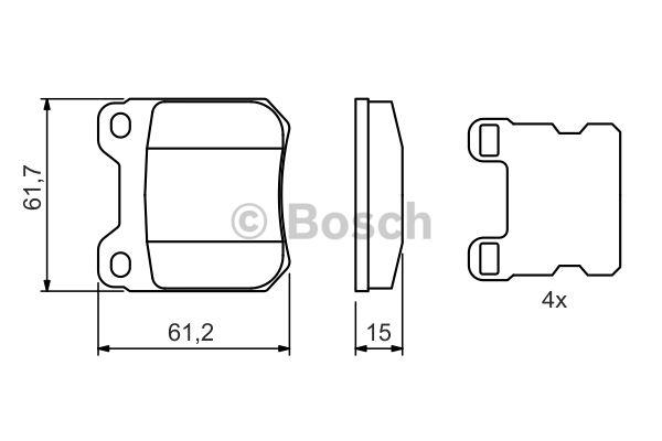 Brake pad set Bosch 0 986 490 500